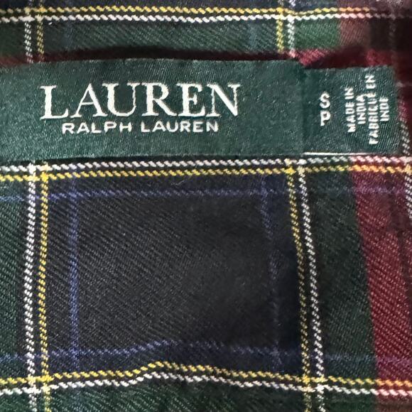 Ralph Lauren Tartan Plaid Button Up Shirt Size Small Petite - Picture 7 of 7
